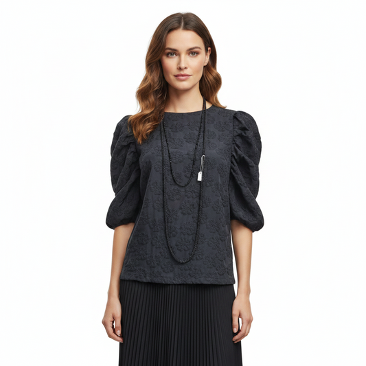 Rue de Femme black top, size 14