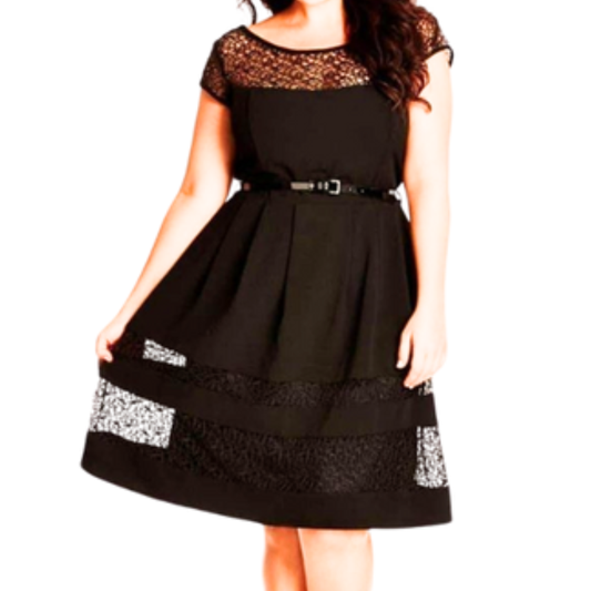 Black cocktail/formal dress, size 22