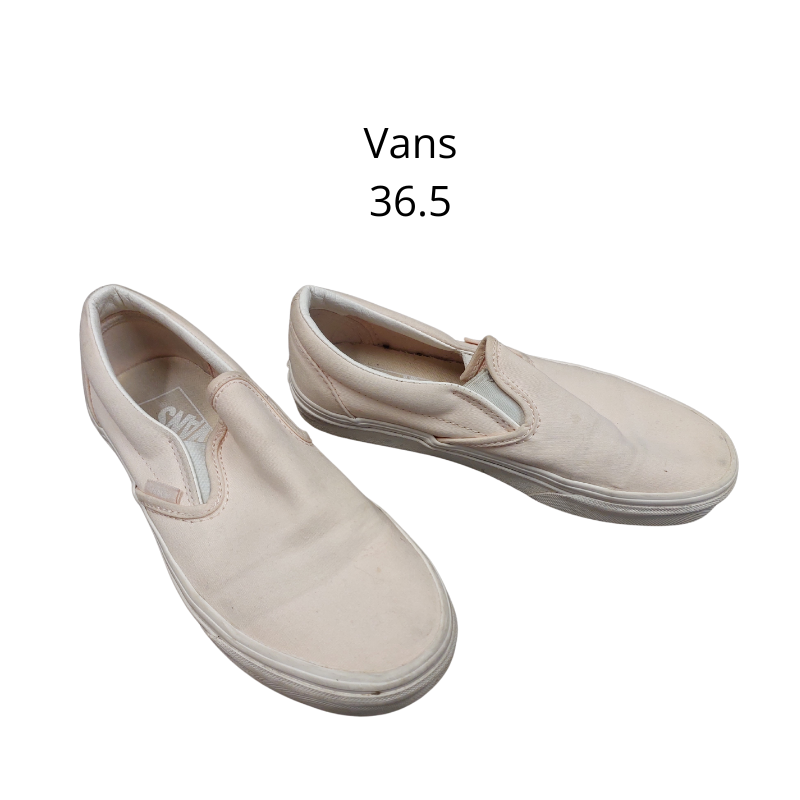 Vans cream canvas flats/shoes , size 36.5