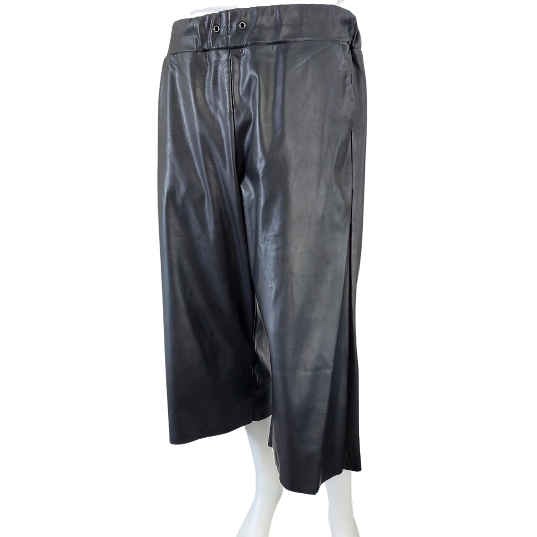 Moochi black pu pants, size 12
