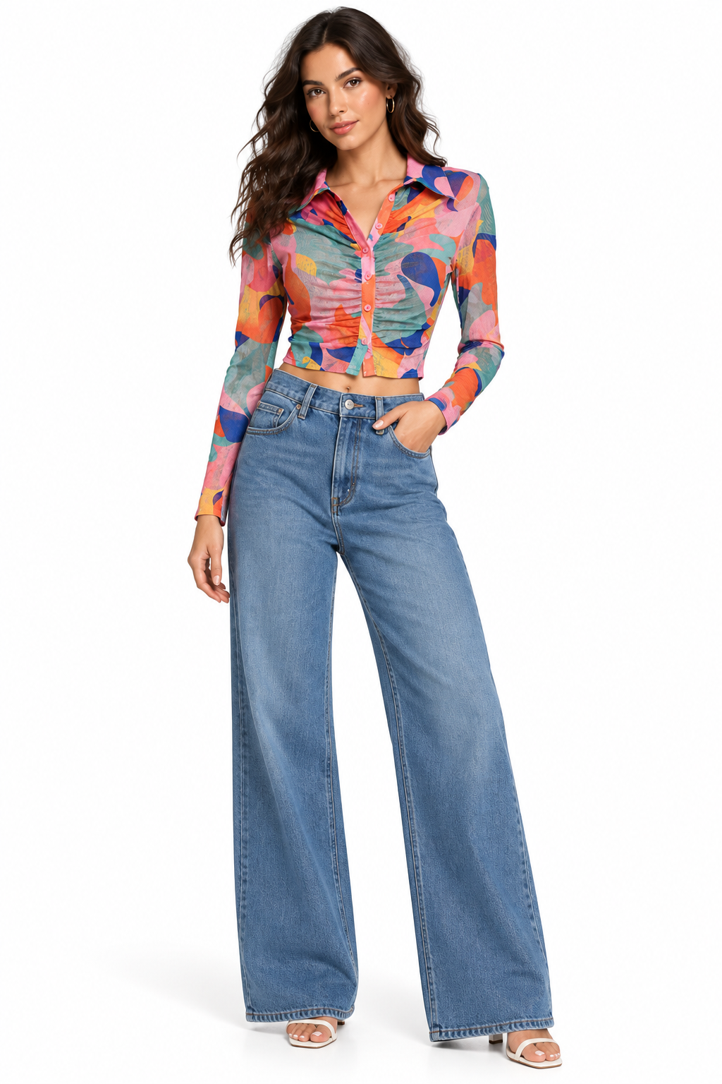 Tiger Mist retro /70s inspired top, size XS/8