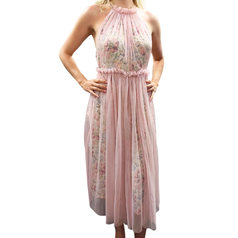 Pink tulle formal dress size 10