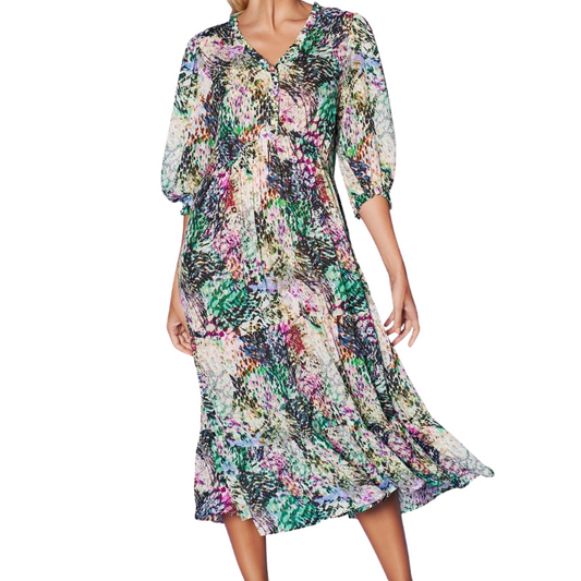 Blue Illusion floral dress, 3xl, 20
