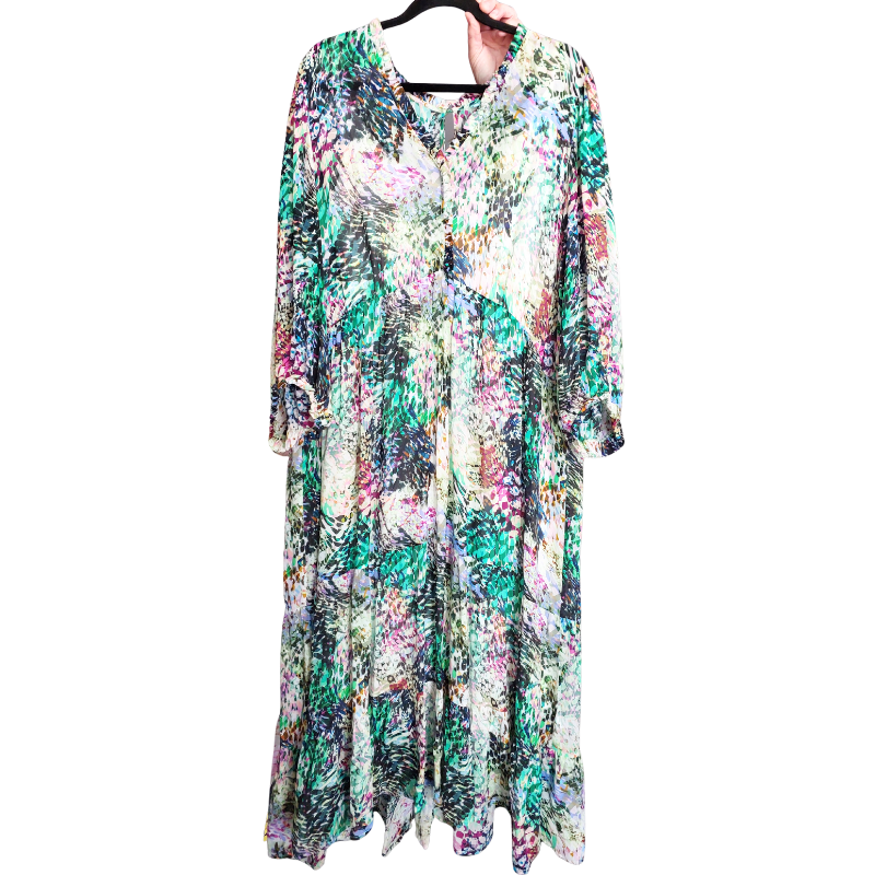 Blue Illusion floral dress, 3xl, 20
