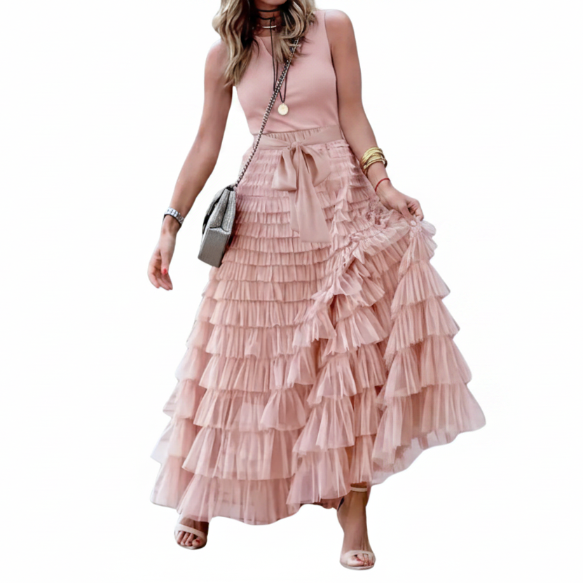 NEW dusky pink tulle layered skirt, size 12, pre-order other sizes & colours