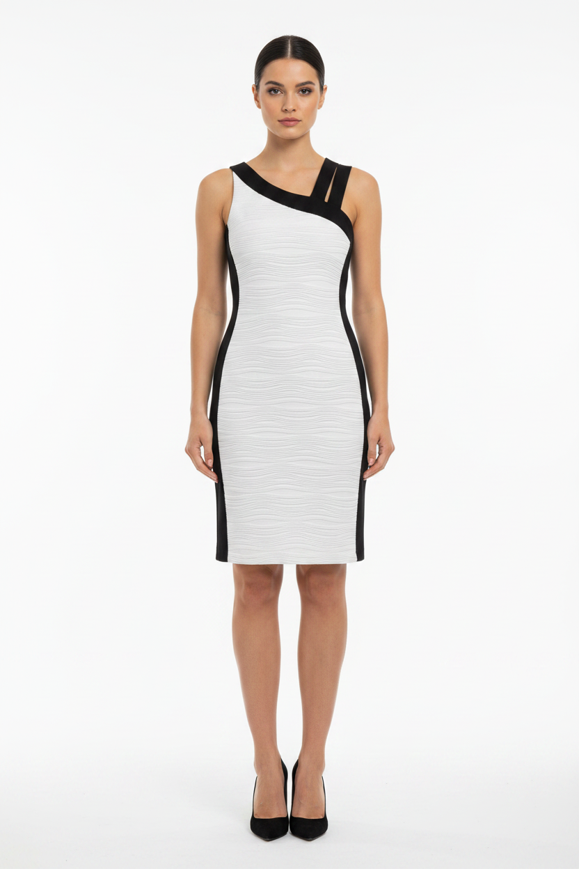 Joseph Ribbcoff black & white bodycon dress, size 12
