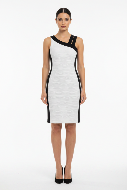 Joseph Ribbcoff black & white bodycon dress, size 12