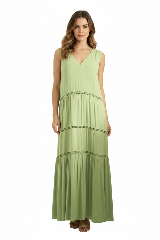Loobies Story avocado green dress, size 14