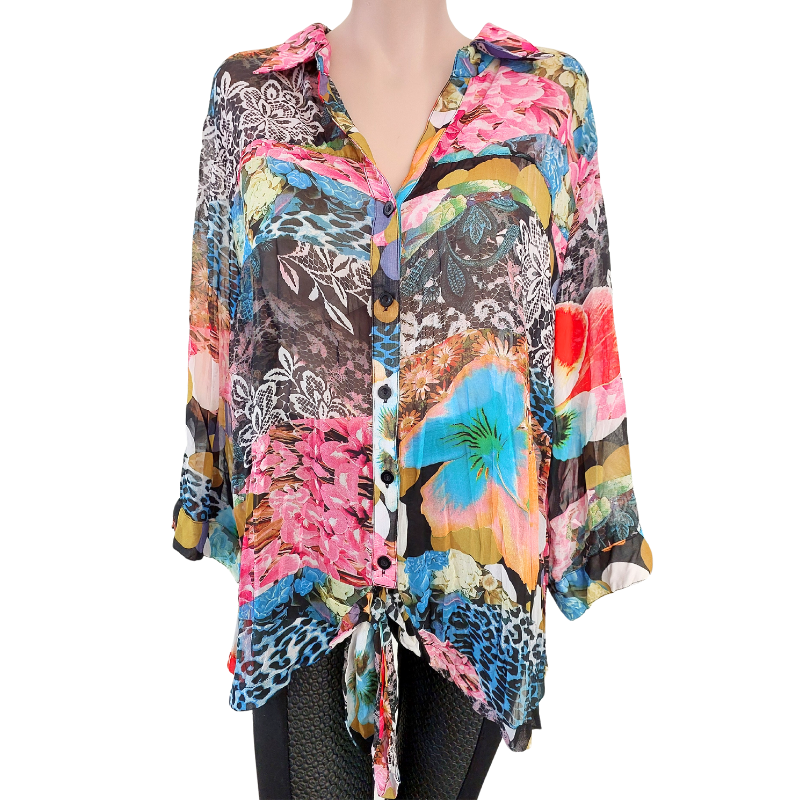 Per-son-elle floral top, size 16-18-20