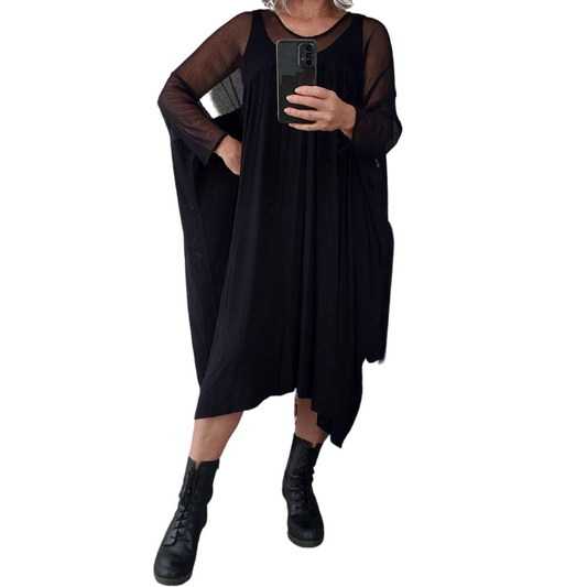 Maaike NZ Designer black dress,  size OSFM, retail $395
