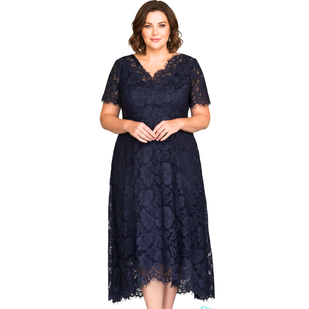HIRE-Annah S Moon Light navy lace formal dress, size 2XL, 20