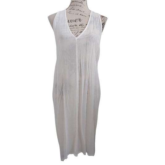 Moochi white chiffon dress, size 10