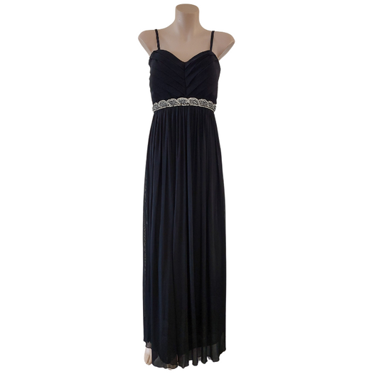 Black bling waist formal/ball  dress, size 10