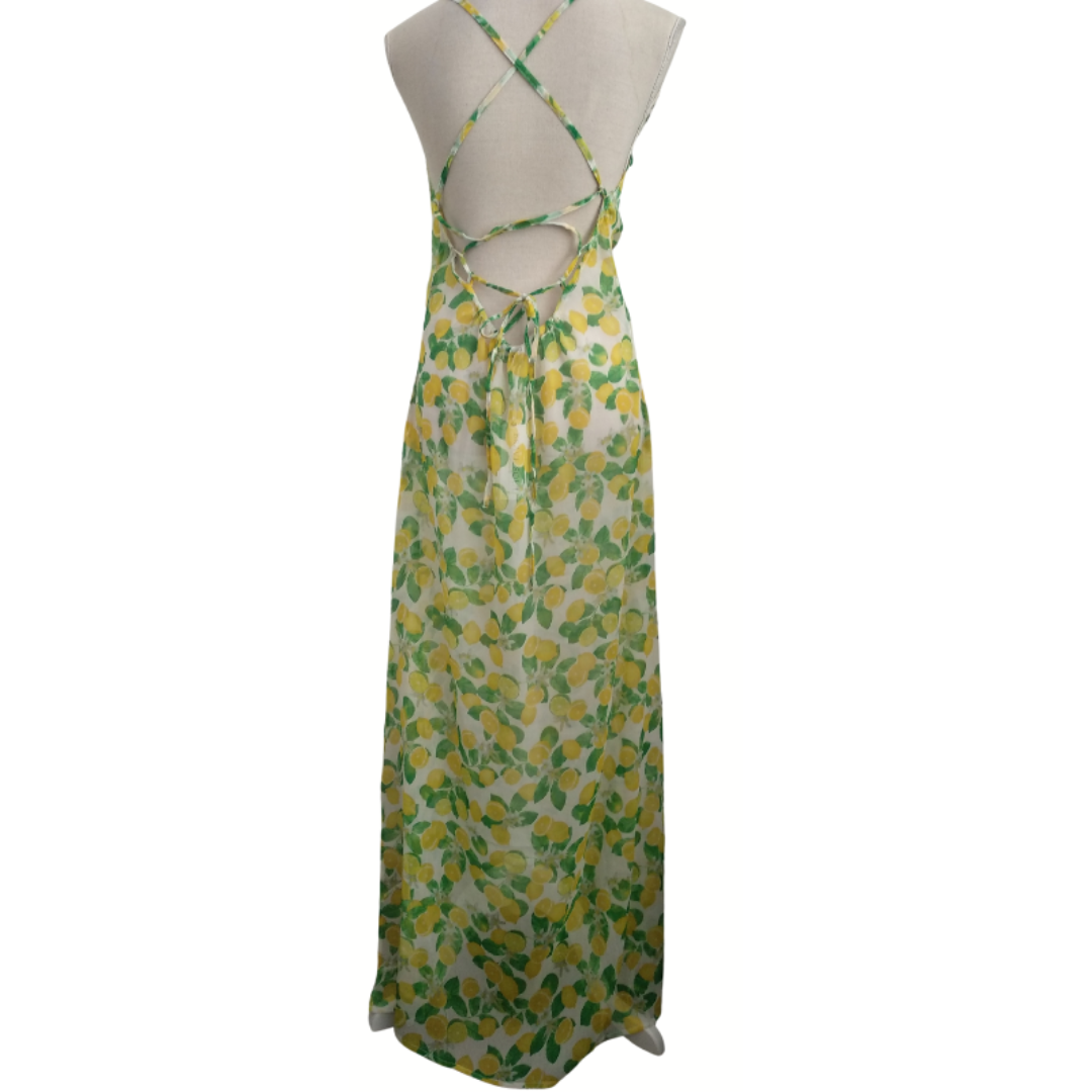 NEW BRAVE SOUL lemon silk dress, size L/12