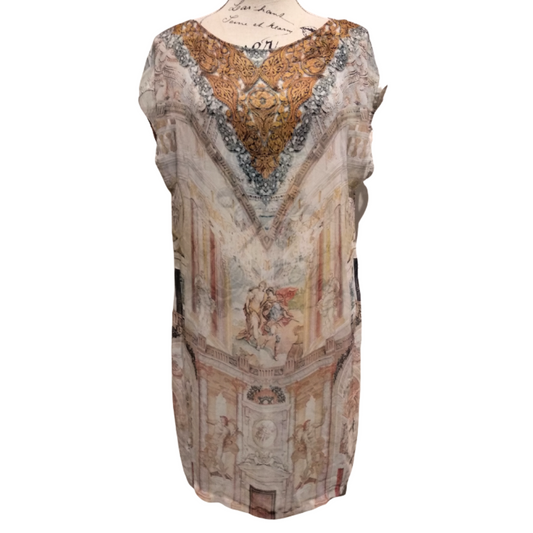 Repertoire Greek Mythology Print Dress, size 2, 10/12