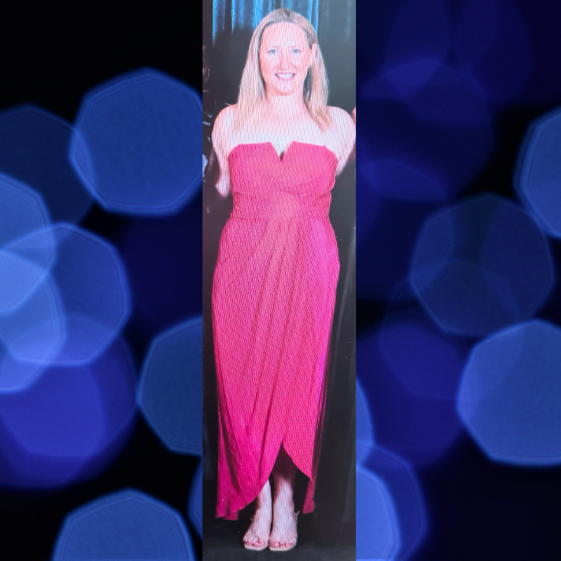 Pink silk formal dress, size 14