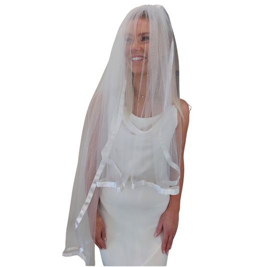 White wedding veil