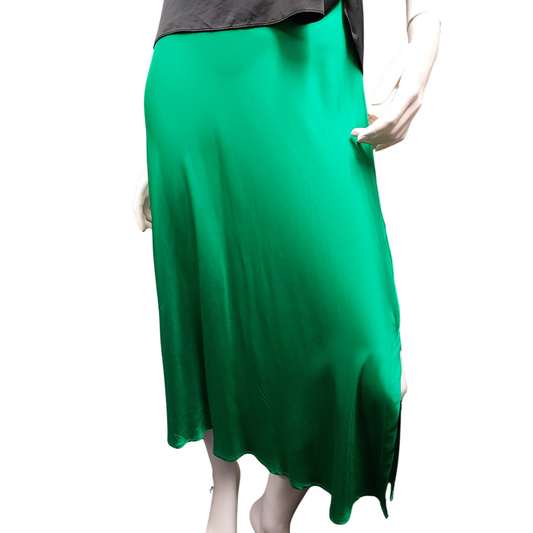 Whistle green silky skirt, size 8