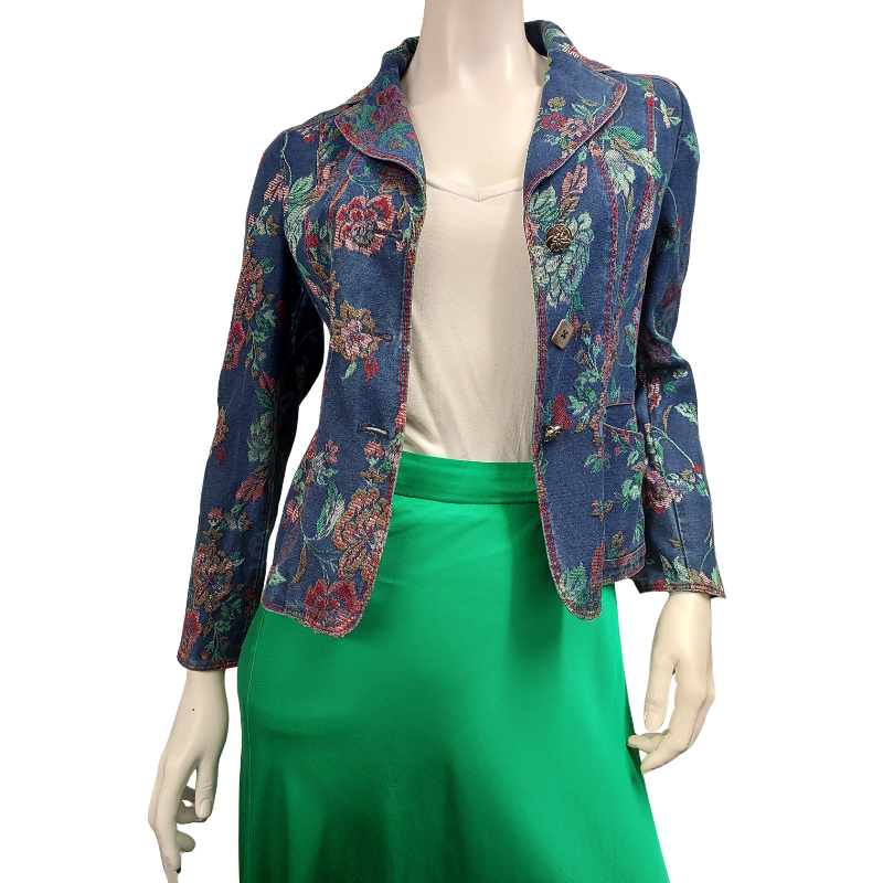 Whistle green silky skirt, size 8