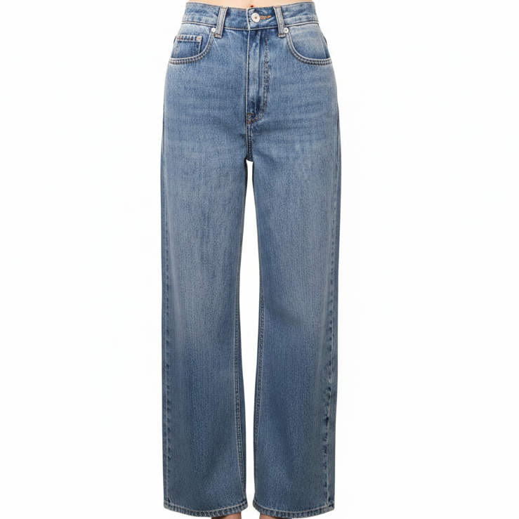 Glassons blue high waisted wide leg jeans, size 6