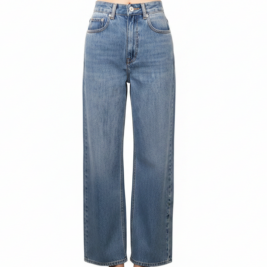Glassons blue high waisted wide leg jeans, size 6