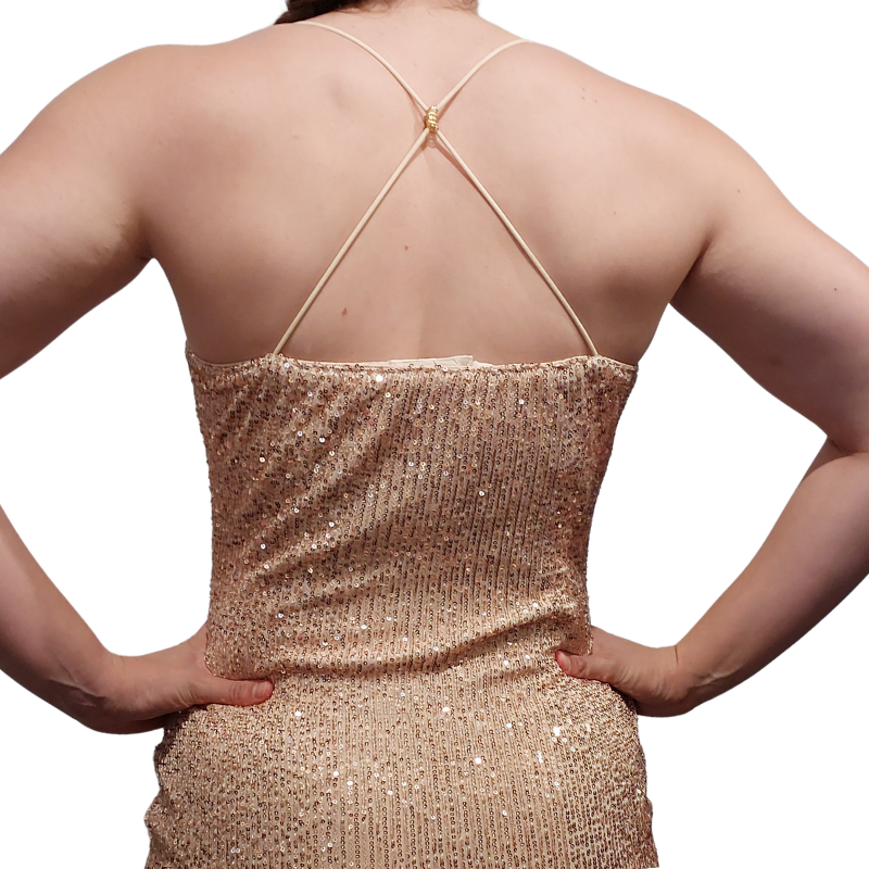 Rose gold sequin/formal dress, size 12