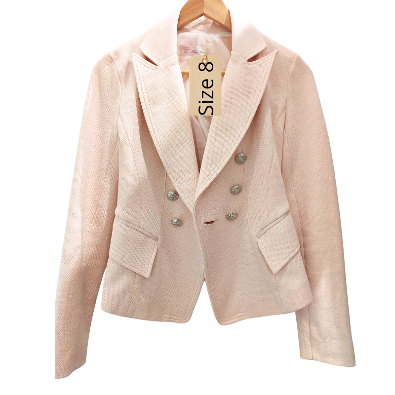 Bora Bora pink silver glitter jacket, size 8