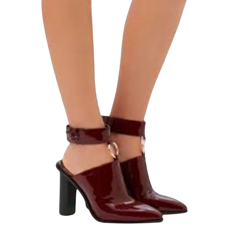 Alias Mae burgundy patent leather heels, size 39
