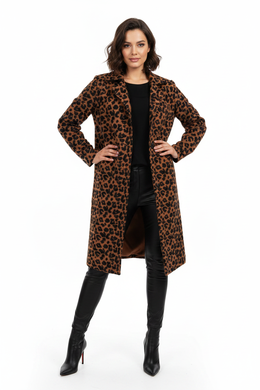 Augustine animal print coat, size XL/18