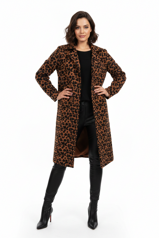 Augustine animal print coat, size XL/18