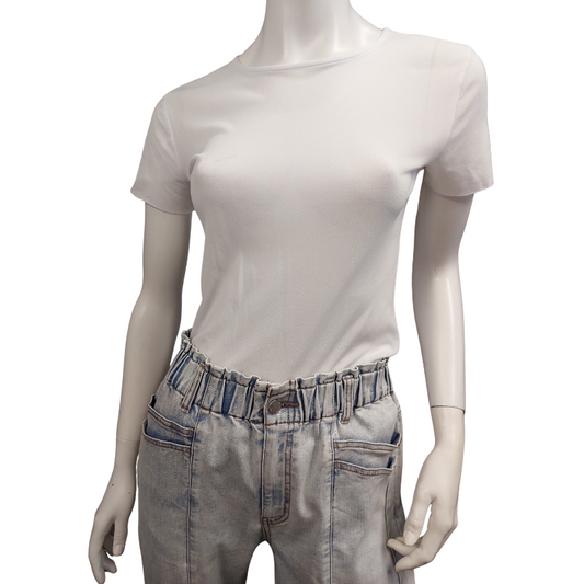 Moochi white sheer top, size 10