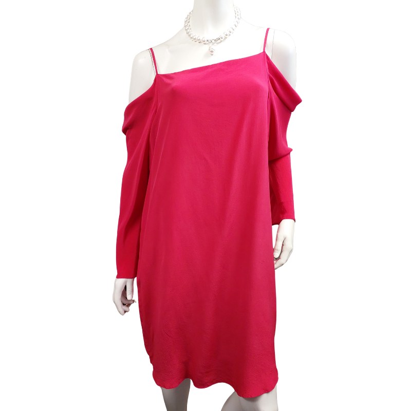 Moochi hot pink silk dress, size 14