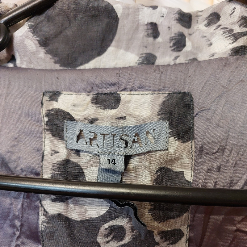 Artisan grey, ivory, melon coat size 14