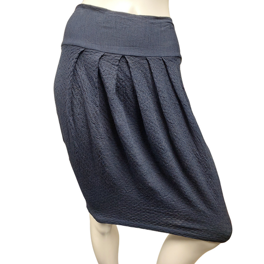 Metalicus navy merino wool skirt, size 10-12