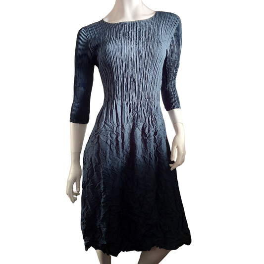 Alquema navy/teal 3/4 Sleeve Smash Pocket Dress, size 0, fits 10-12-HIRE