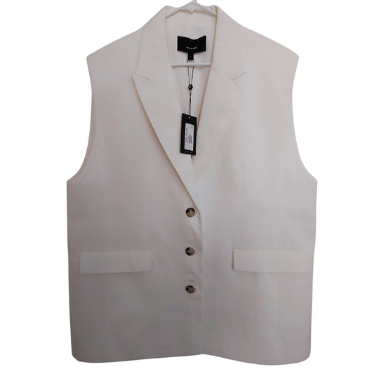 NEW-Moochi off white Hustle waistcoat, size L 16-18, retail $349