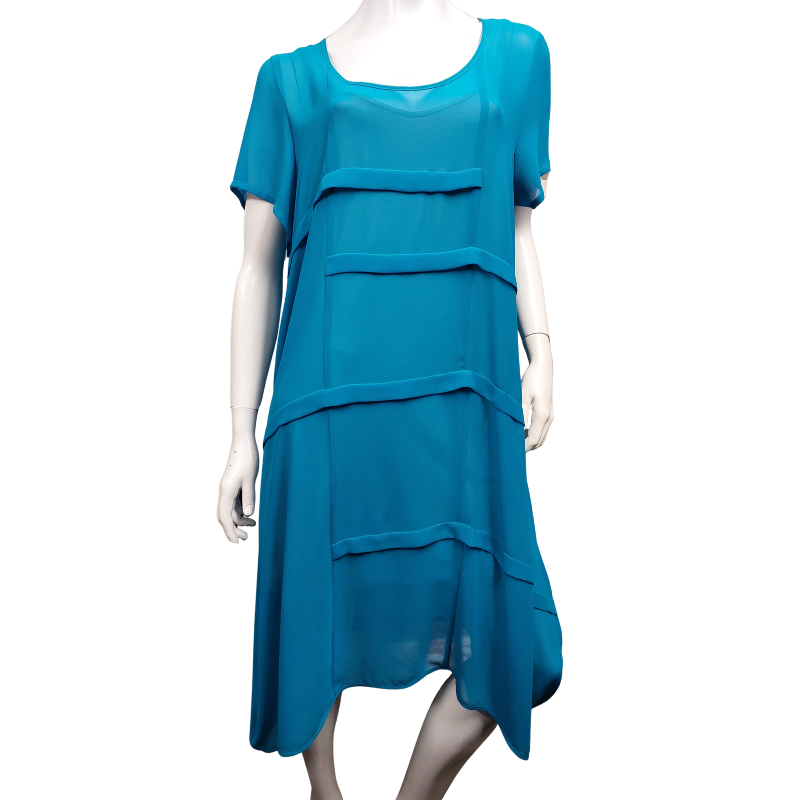 Chocolat blue chiffon dress, size 14