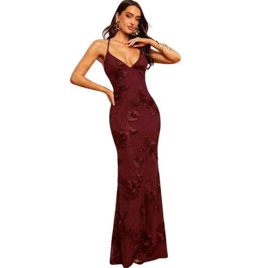 New Burgundy formal/ball dress, size 8