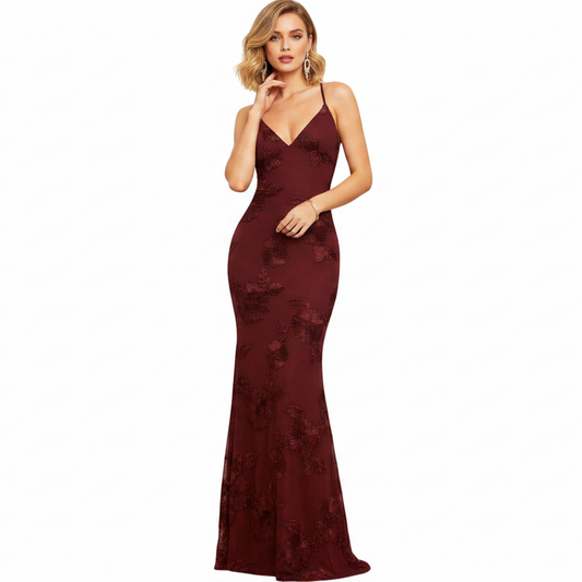 New Burgundy formal/ball dress, size 6-8