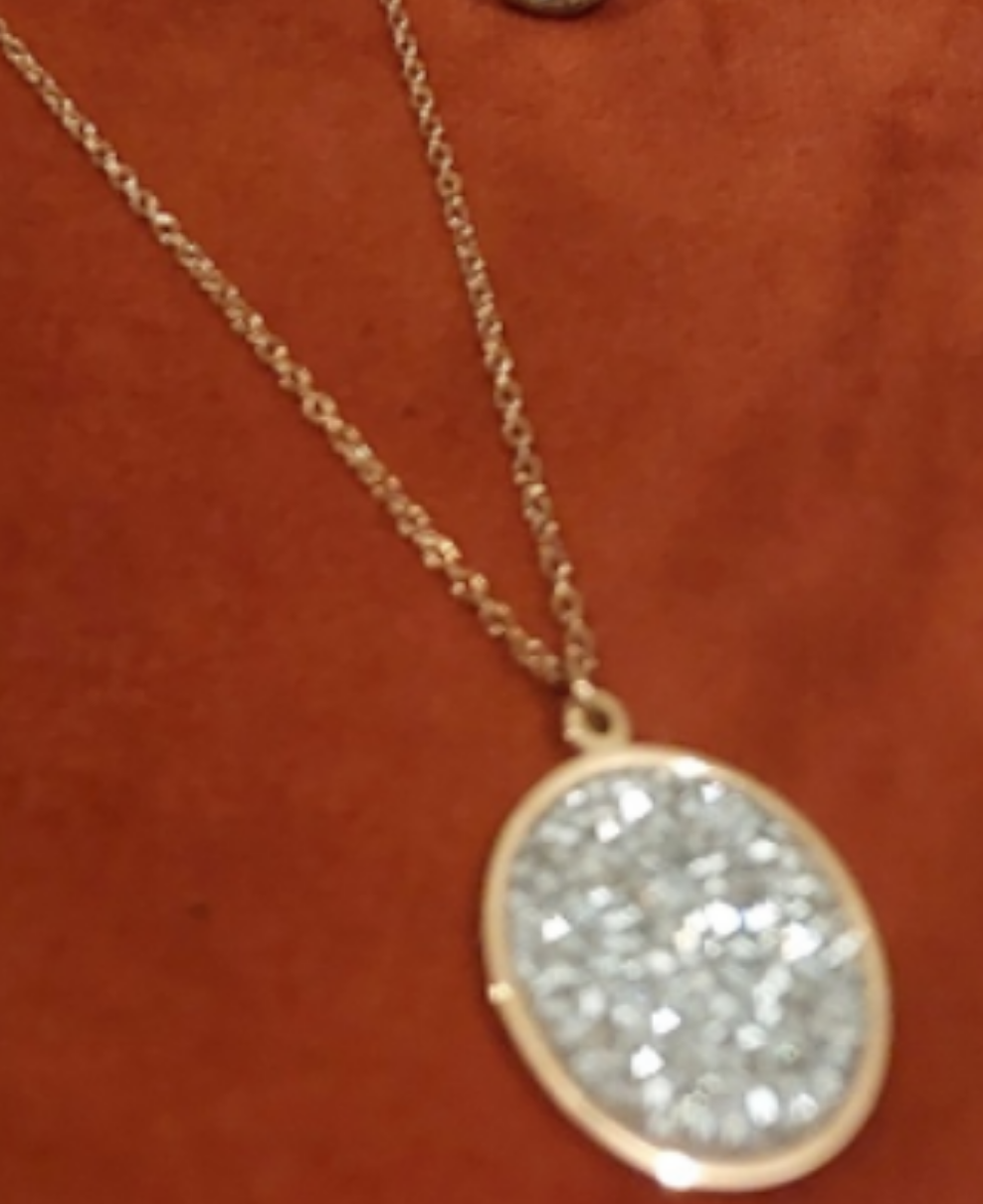 Rose Gold cz pendant-HIRE