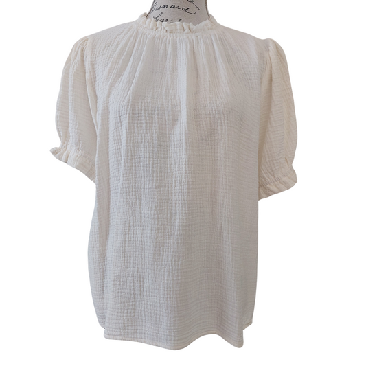 STELLA + GEMMA cream cheese cloth top, size 12