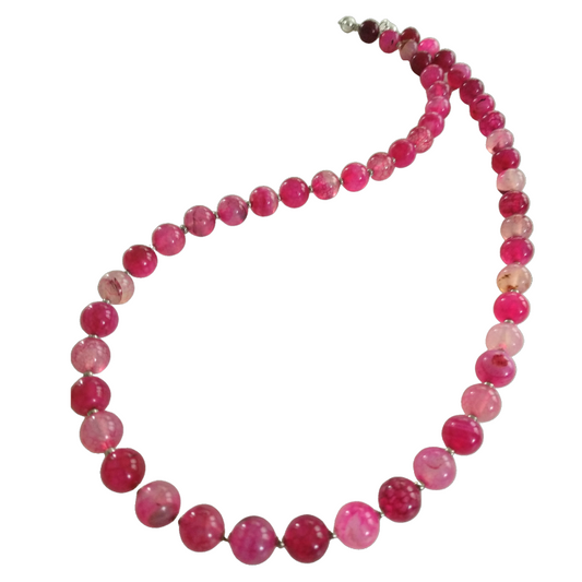 Pink stone necklace