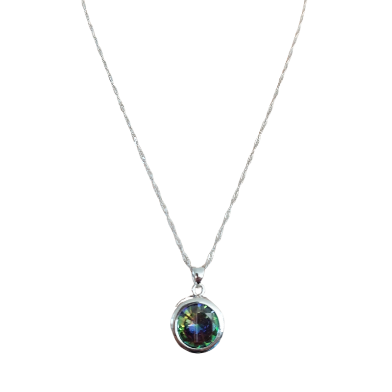 Rainbow zircon necklace