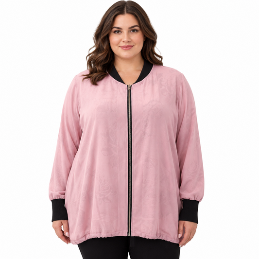 Repertoire dusky pink chiffon  top/jacket, size 16