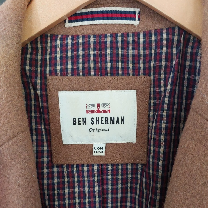 Ben Sherman men's mustard coat, Size UK 44