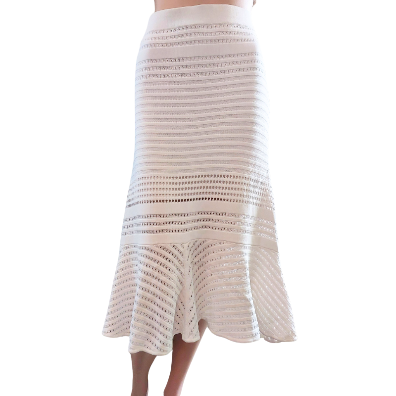 Hurley ivory Designer skirt, size 8/10