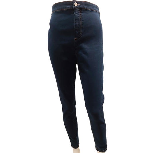 NEW high waisted dark denim jeans, size 12-14