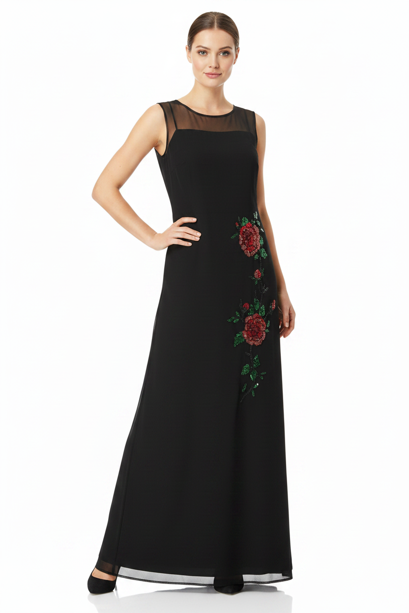 Debut black rose formal/ball dress, size 12