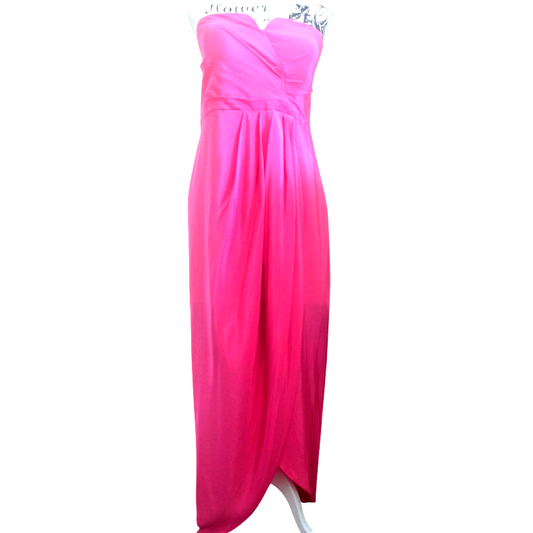 Pink silk formal dress, size 14