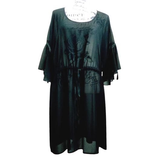 NEW Amaya black chiffon dress-14